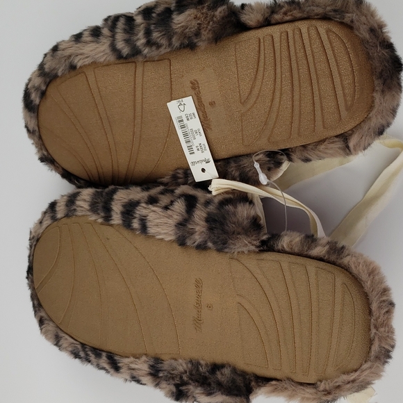 Madewell NWT Quilted Scuff Slippers in Leopard Size 6 - Picture 6 of 8